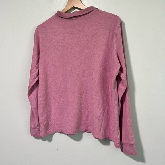 L.L. Bean Women’s Pink Mock Neck Long Sleeve Shirt - Size M - Picture 8 of 8